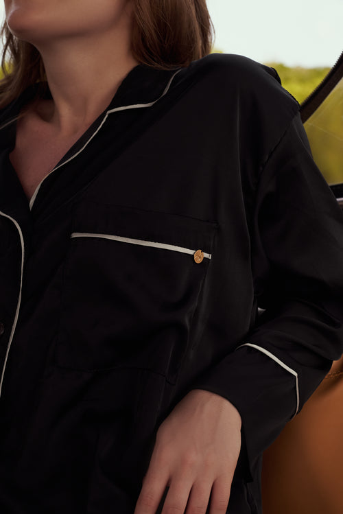 PJ Set Black Silk