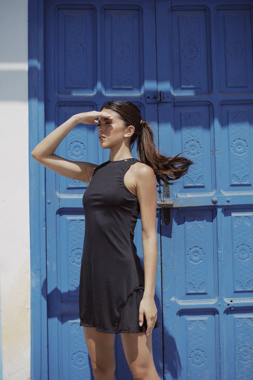 Paola Tennis Dress Black