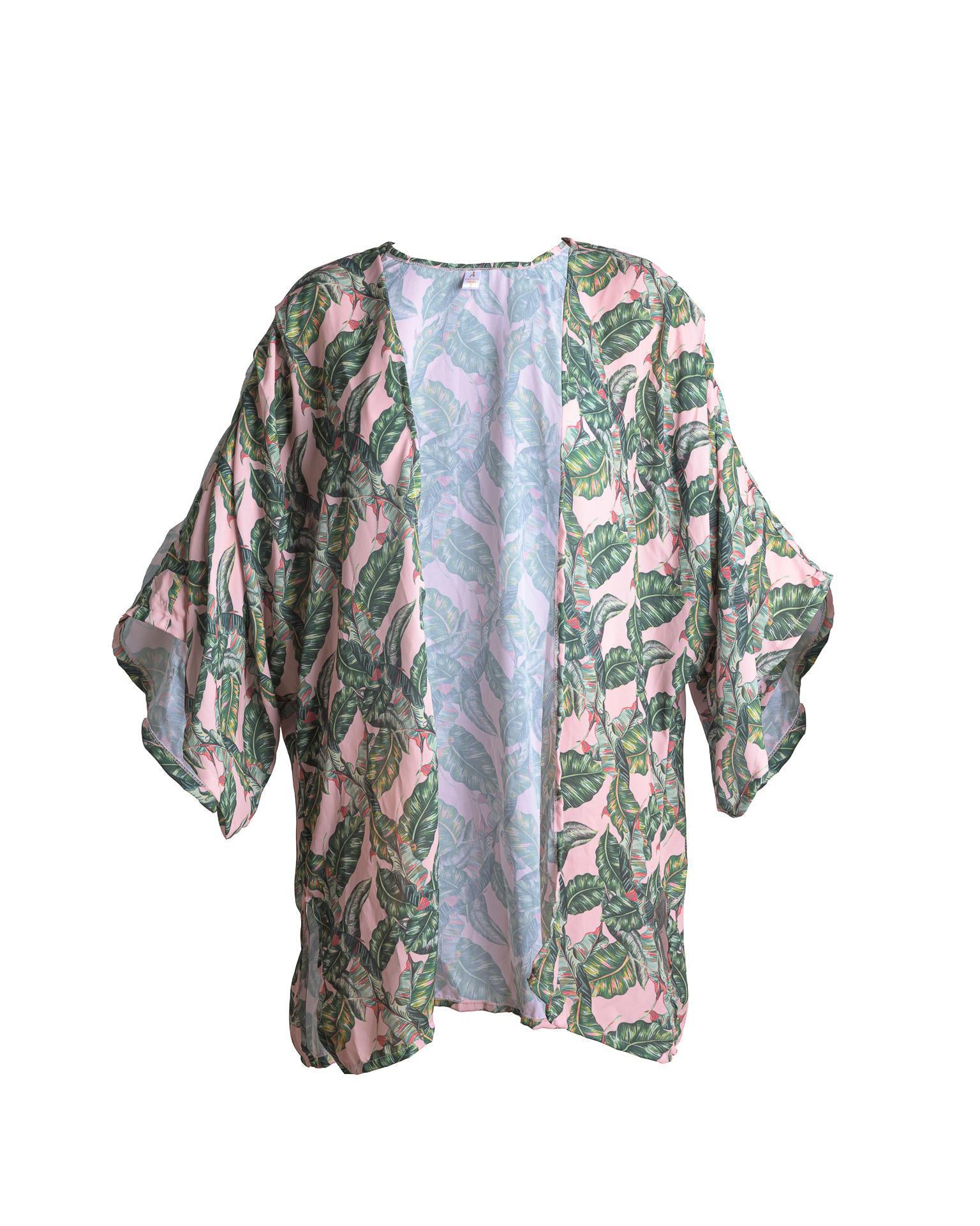 Antigua Kimono Short Palms in Pink