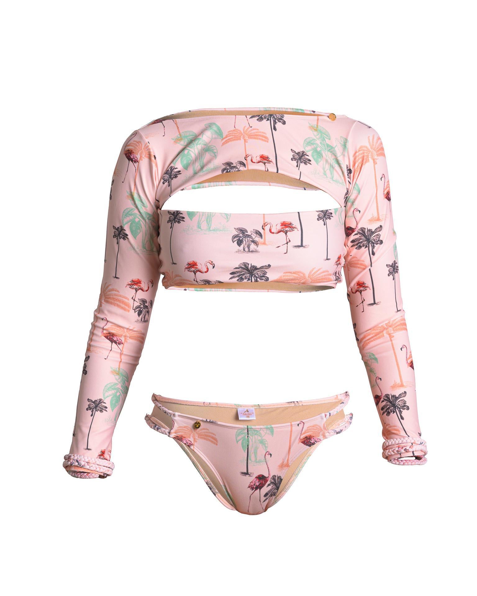 Hanbar LS Bikini Bottom Flamingo Aqua