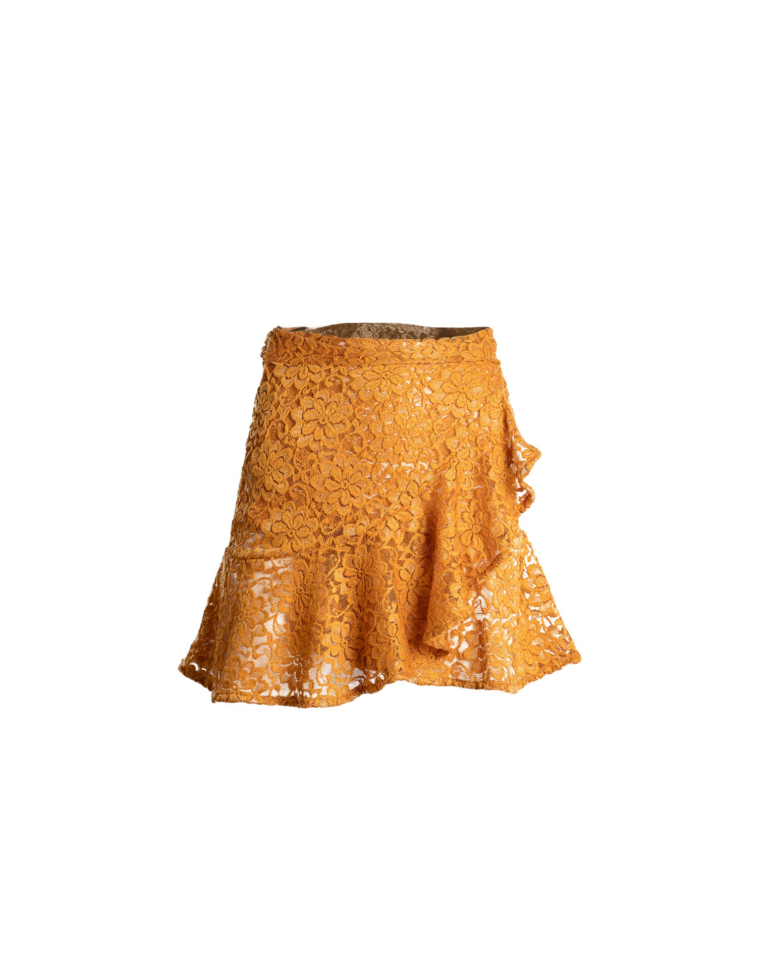 Antigua Skirt Mini Lola Mustard Lace