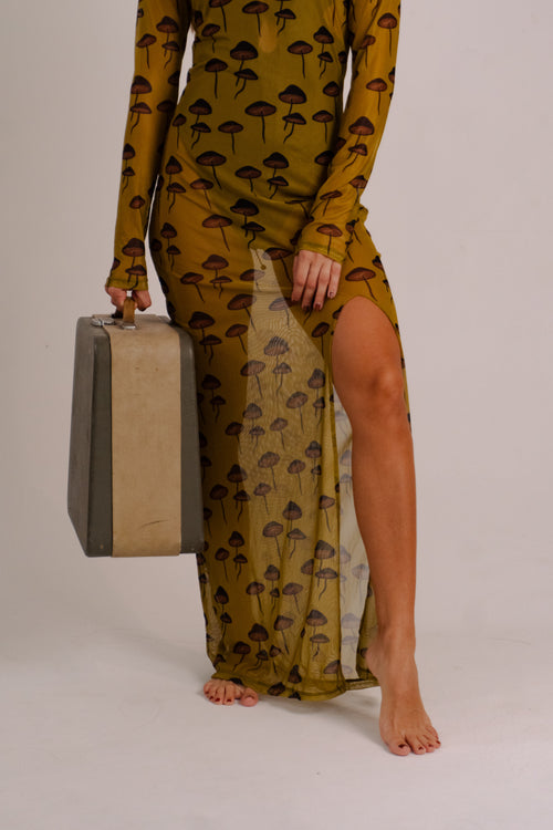 Antigua Sofia Dress Shrooms Pistachio