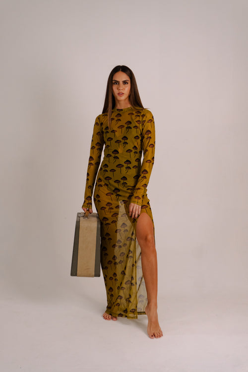 Antigua Sofia Dress Shrooms Pistachio