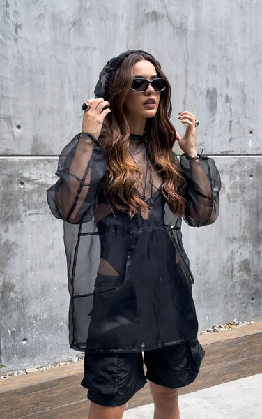 Antigua Organza Hoddie Black