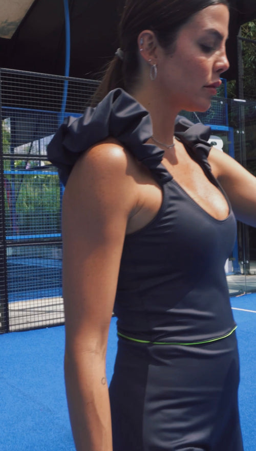 Odette Puffy Tennis Dress Gray