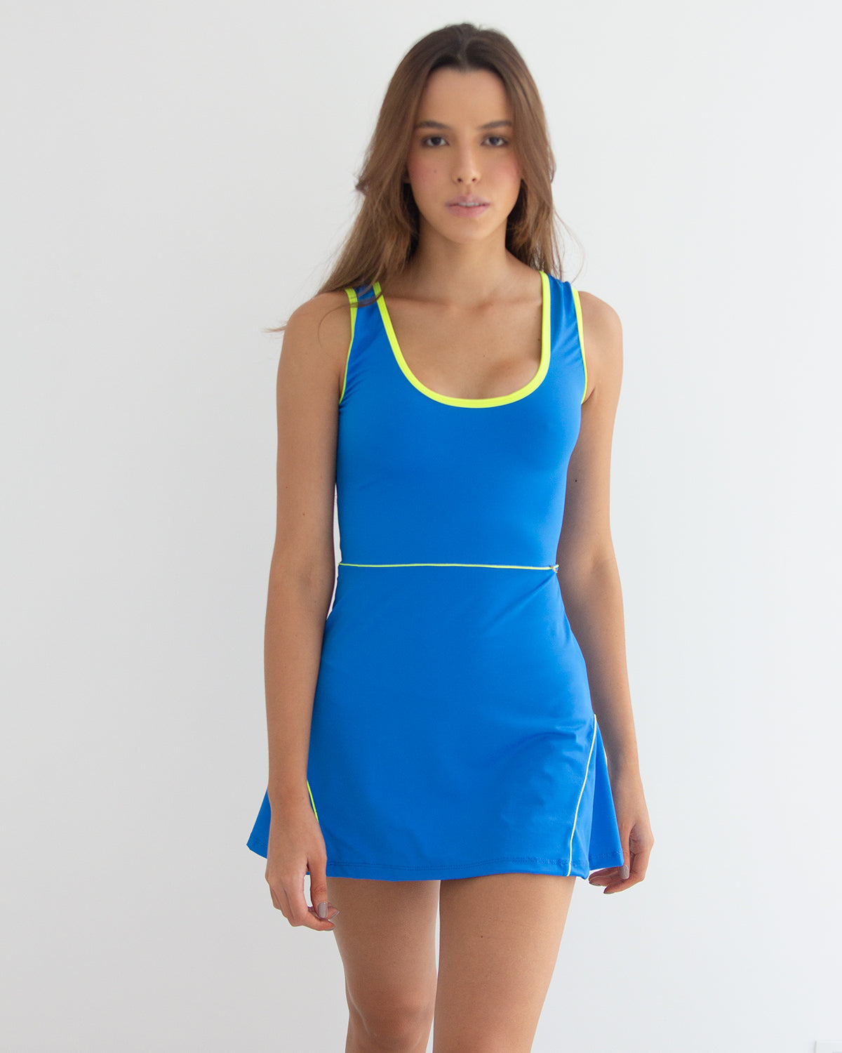 Odette Tennis Dress Royal Blue & Neon