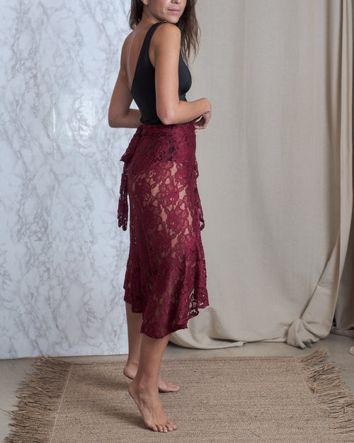 Antigua Skirt Lola Burgundy Lace