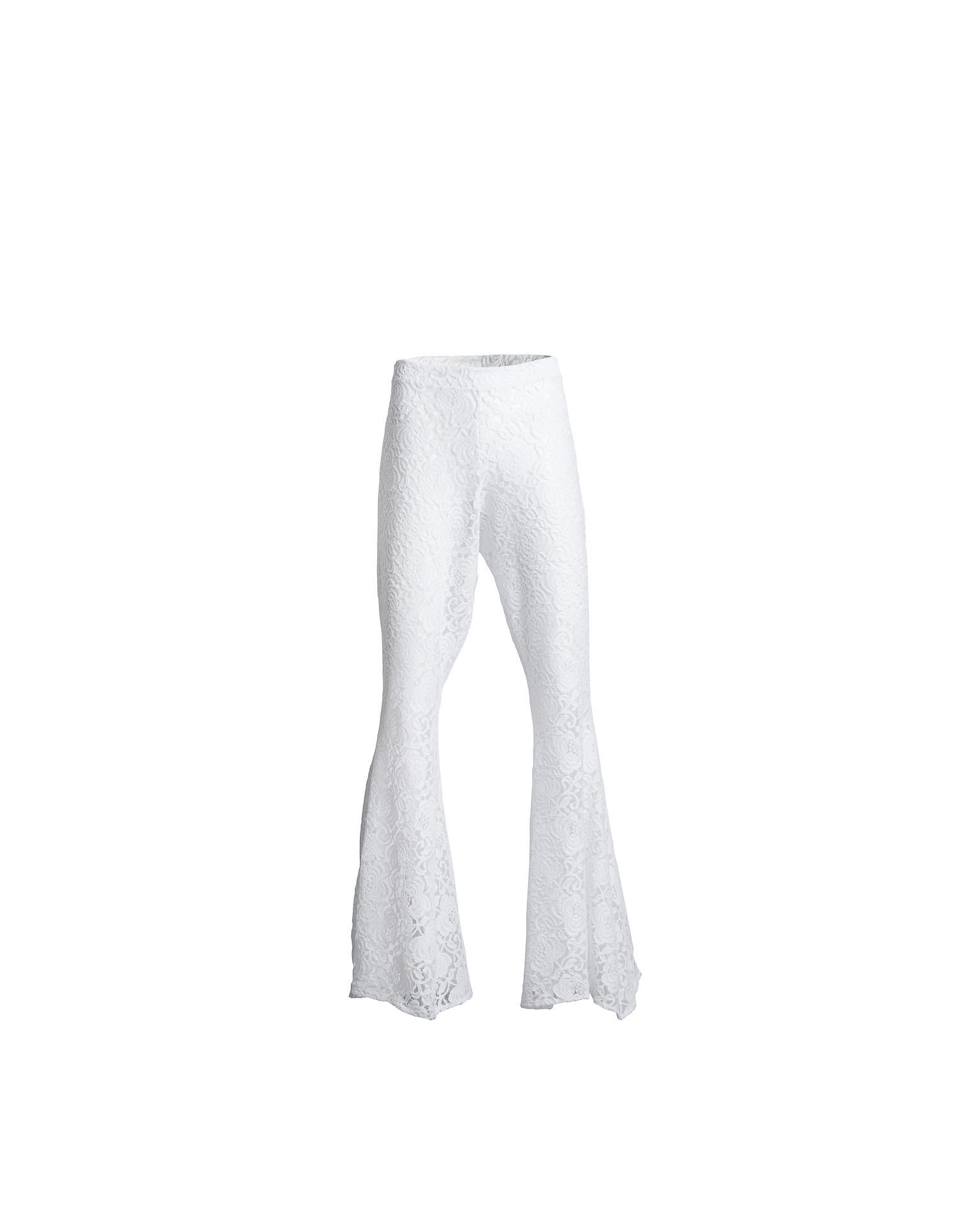 Antigua Party Pants White Lace